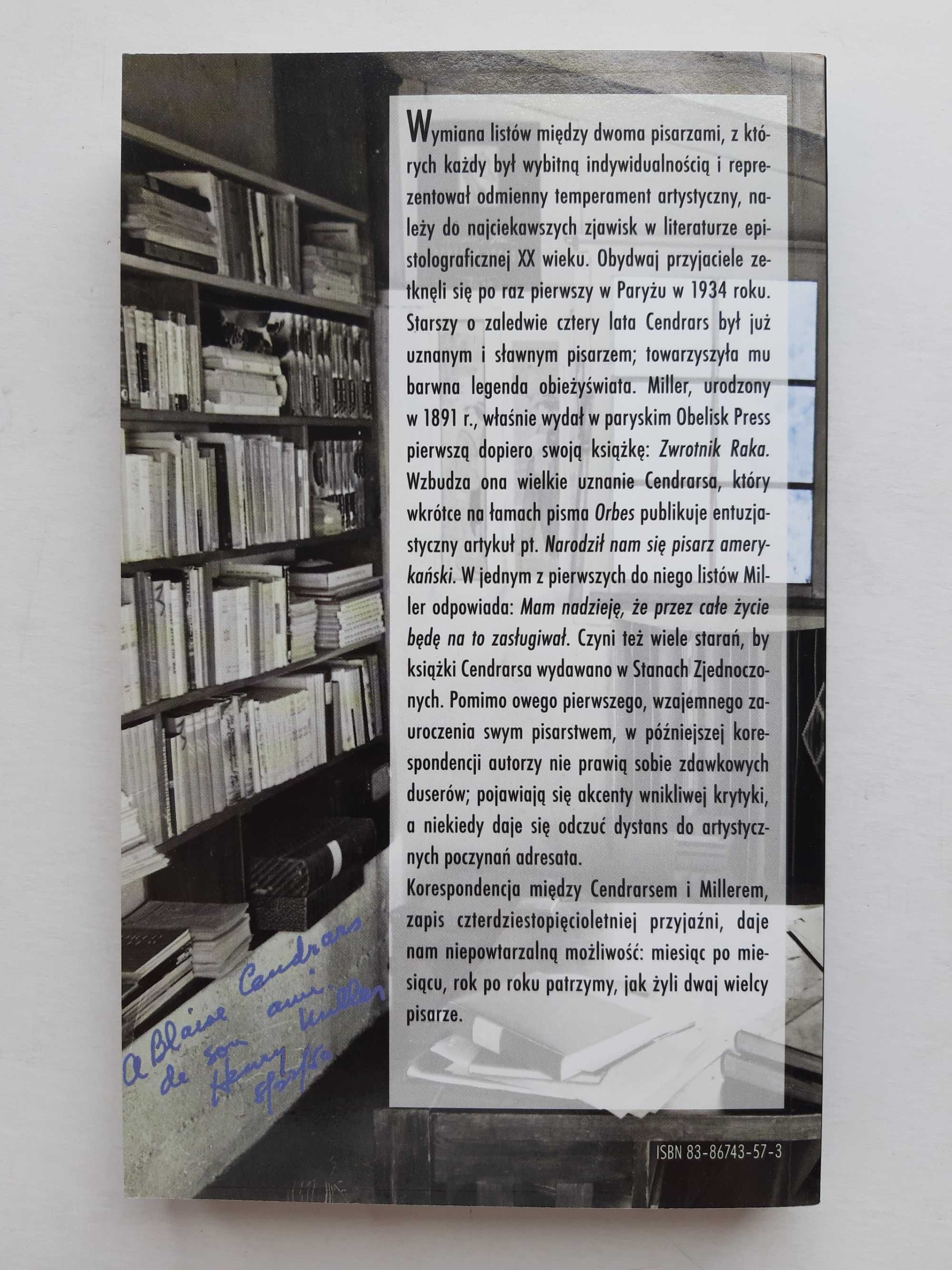 Korespondencja 1934 - 1979 - Blaise Cendrars, Henry Miller