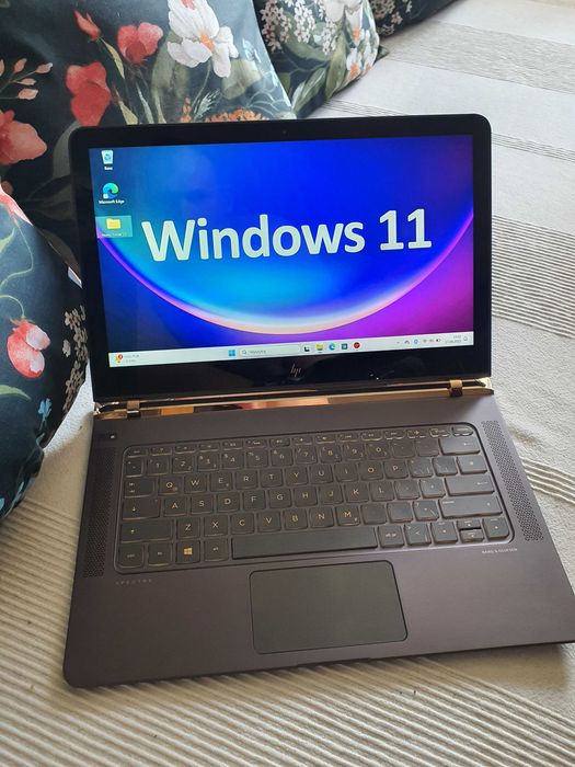 GOLD Windows11 HP Pro Spectre FHD wąski śliczny laptop Złoty usb-c SSD
