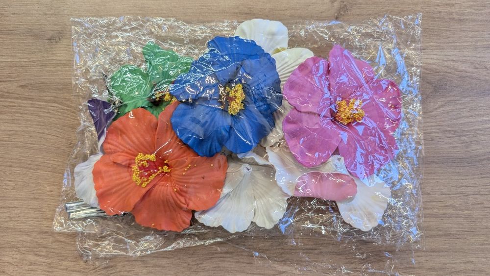 Spinki do włosów duże kwiaty