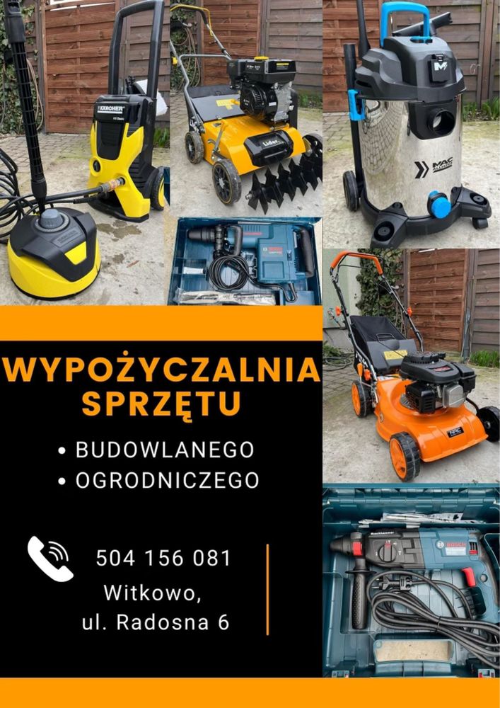 Wyporzyczalnia sprzętu ogrodniczo -budowlanego