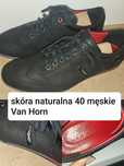 Men's Black Leather Shoes Van Horn Size 40 | Soft & Elegant Casual Sho