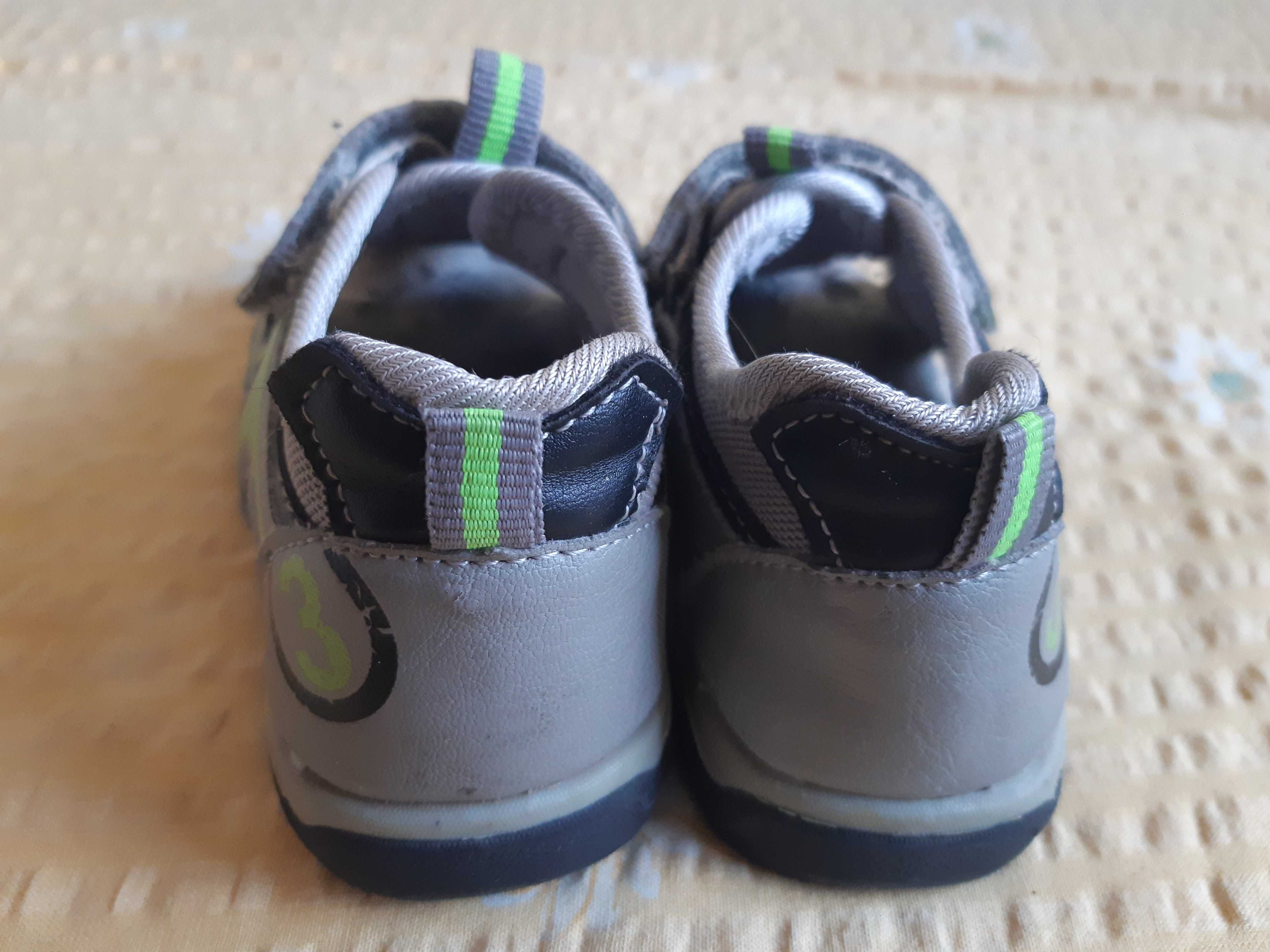 Sandałki chłopięce siwe - rozmiar 24