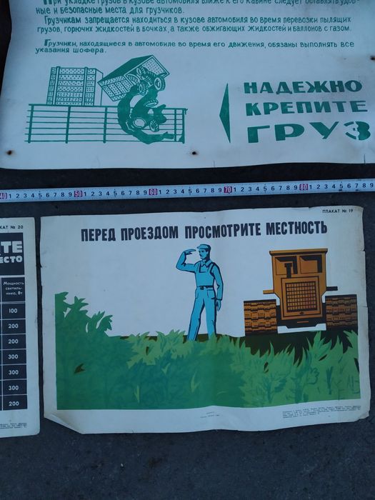 Плакати з техніки безпеки СССР