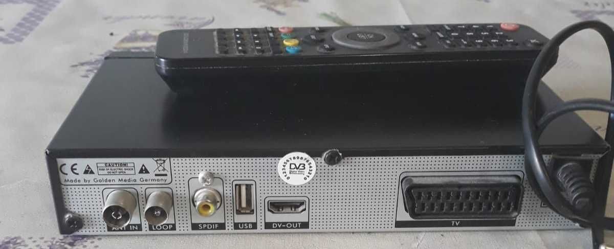 Dekoder Golden Media MANIA HD + pilot i instrukcja