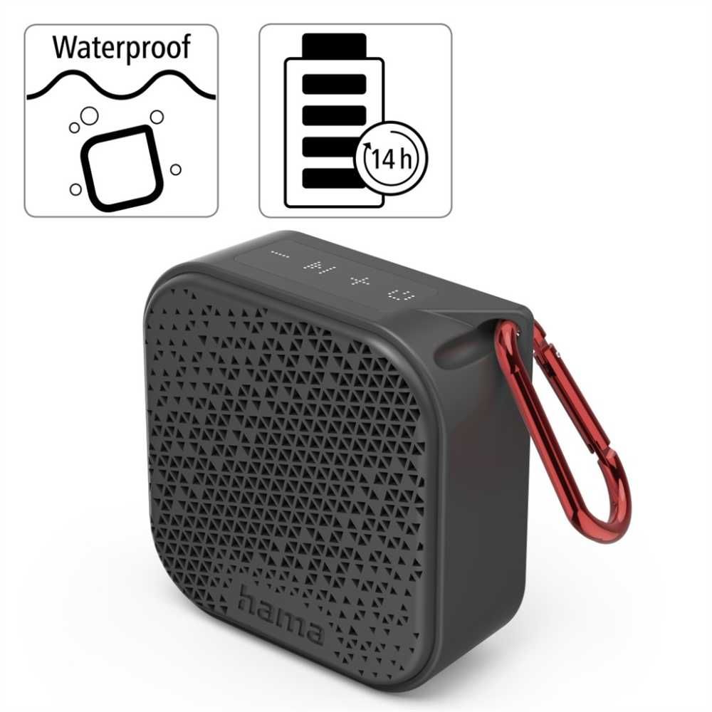 Przenośny głośnik bluetooth Hama Pocket black 2.0 czarny 3,5 W