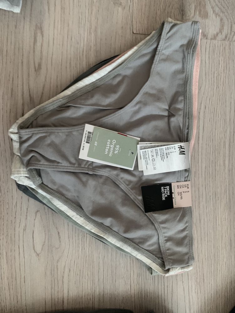 Труси жіночі H&M поштучно трусики 7 штук сліпи класика бікіні