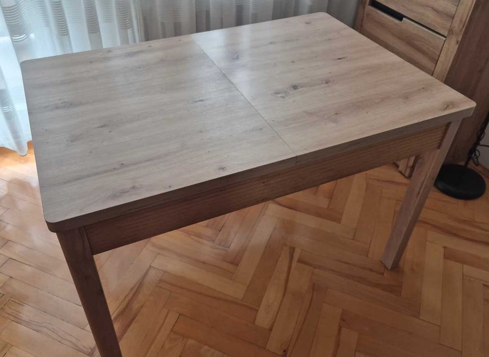 Rozkładany stół MORIS 120-160/80 cm dąb artisan[Agata]