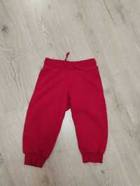 H&M spodnie dresowe r. 92 czerwone