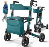 KESSER Składany Rollator Wózek balkonik Aluminiowy Lekki 13L Odblaski