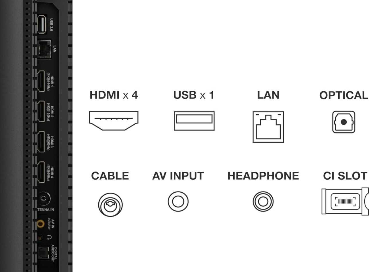 Telewizor Mini LED TCL 55QM8B 4K UHD 144 Hz, Wi-Fi, Google TV