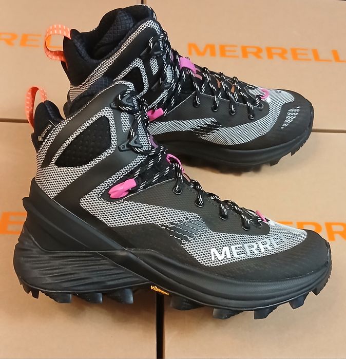 Жіночі туристичні черевики merrell rogue hiker mid gtx підошва vibram