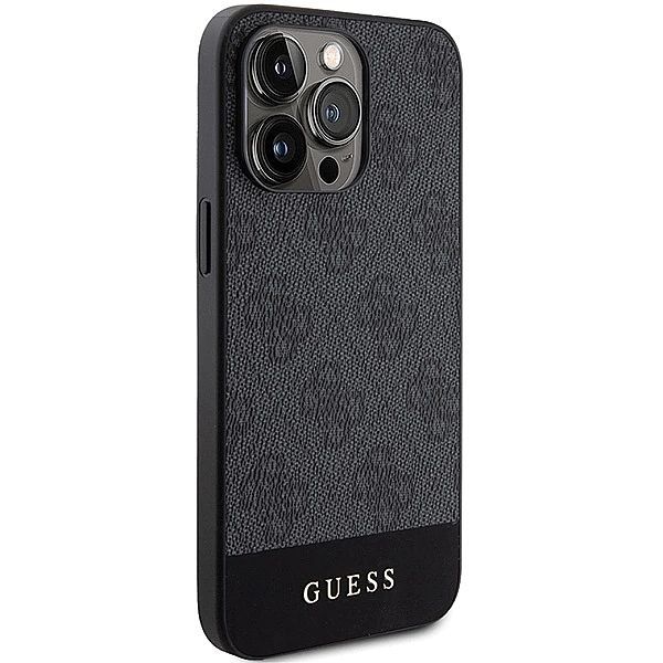 Etui Guess 4g Stripe Collection na iPhone 15 Pro Max - szare