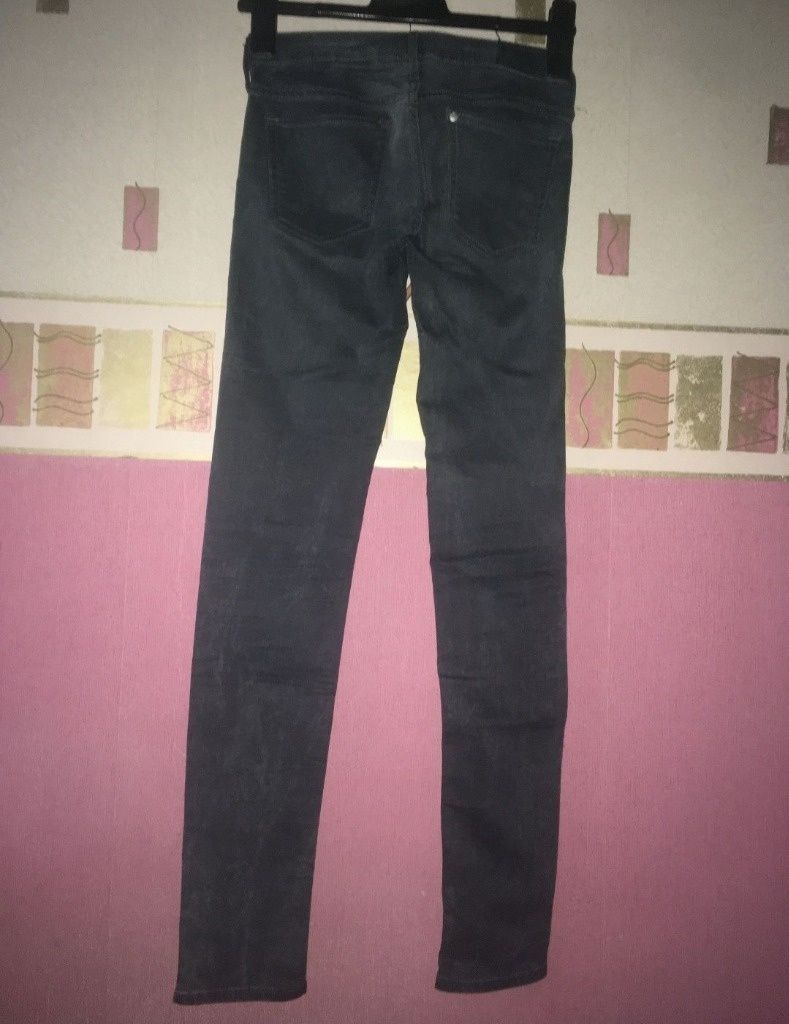 Szare Spodnie Dżinsy Rurki Jeansy Skinny H&M. Nowe. Xs