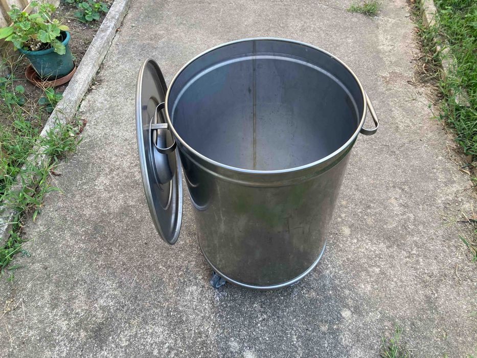 Bancada para Lixo Orgânico c/ Balde 100lt Incluído INOX 100x75x85cm