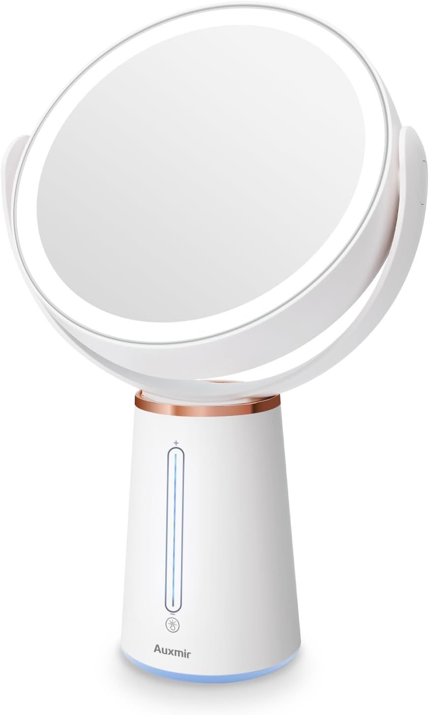 Auxmir Lusterko do makijażu z LED, 10x powiększające, 360°