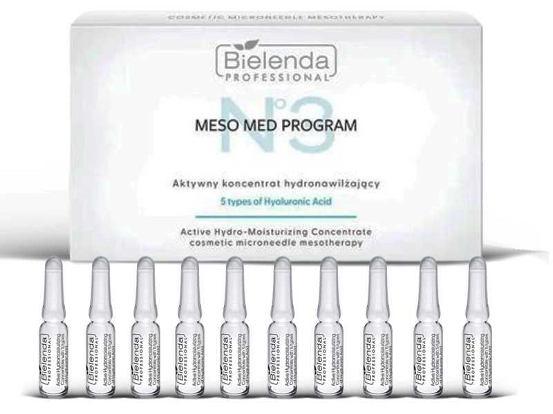 BIELENDA Koncentrat Hydronawilżający 5 Form Kwasu Hialuronowego 10x3ml
