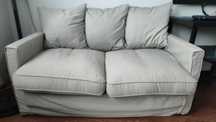 Sofa 120 cm, rozkładana, funkcja spania, szara