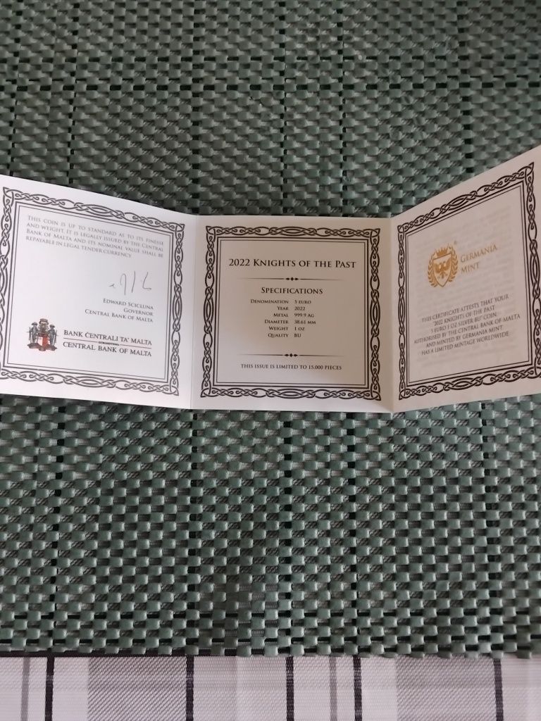 Rycerze Przeszłości-Knights Of The Past-srebrna moneta kolekcjonerska