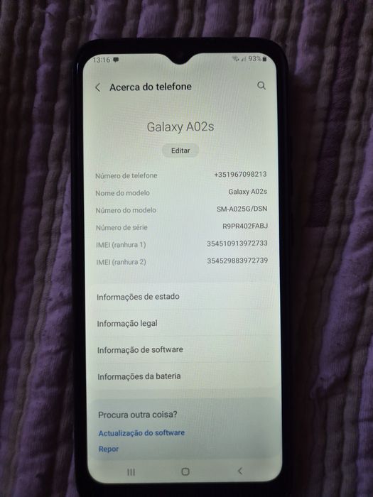 Tenho este telemovel samsung A02s