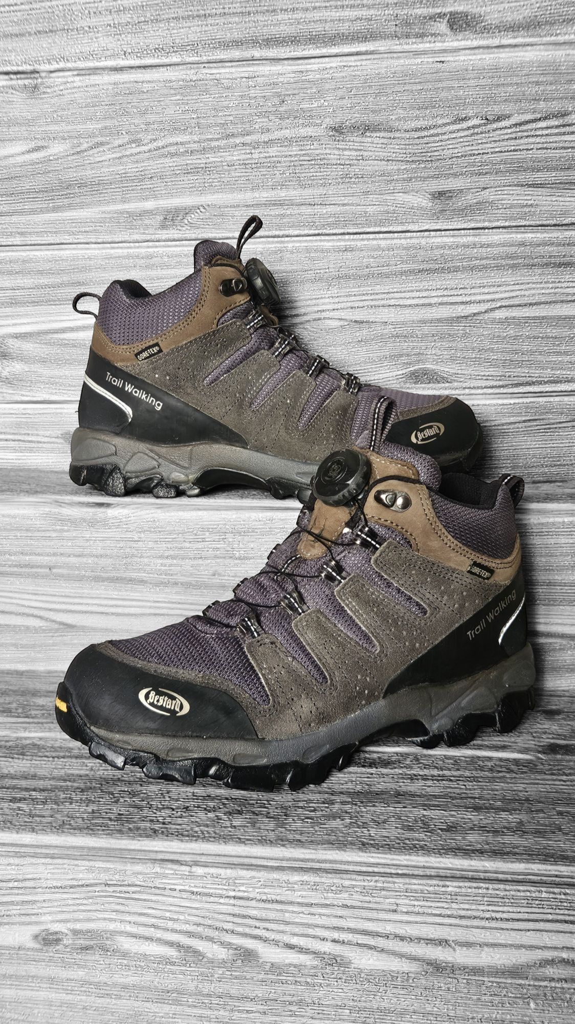 Buty damskie trekkingowe Bestard zamsz górskie Gore-Tex Vibram 39 40