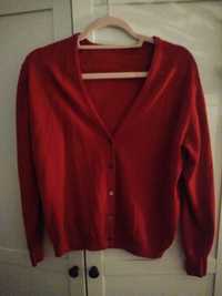Sweterek rozpinany czerwony M