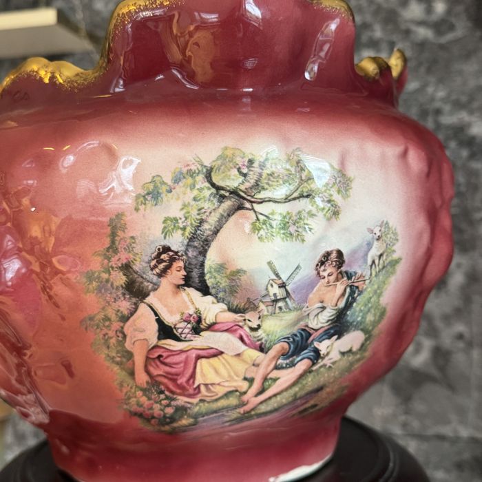 Duża porcelanowa donica Staffordshire-Anglia