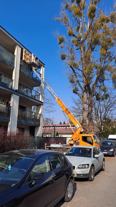 Wynajem, Podnośnik koszowy, zwyżka 22- 30m, wycinka drzew, mycie okien