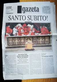 Gazeta Wyborcza z relacją z pogrzebu Św Jana Pawła II