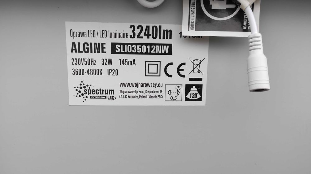 Lampa sufitowa LED, plafon