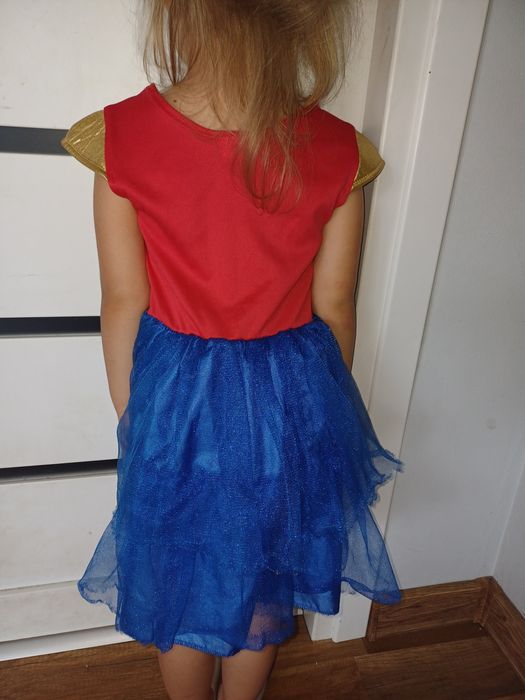 Wonder women 110 116 sukienka tiul bal 5 6 supermenka przebranie