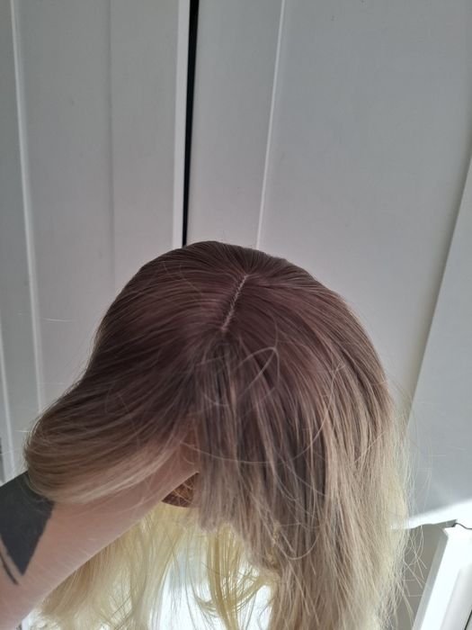 Peruka wig bob z grzywką bob ombre sombre blond brąz jakość premium co