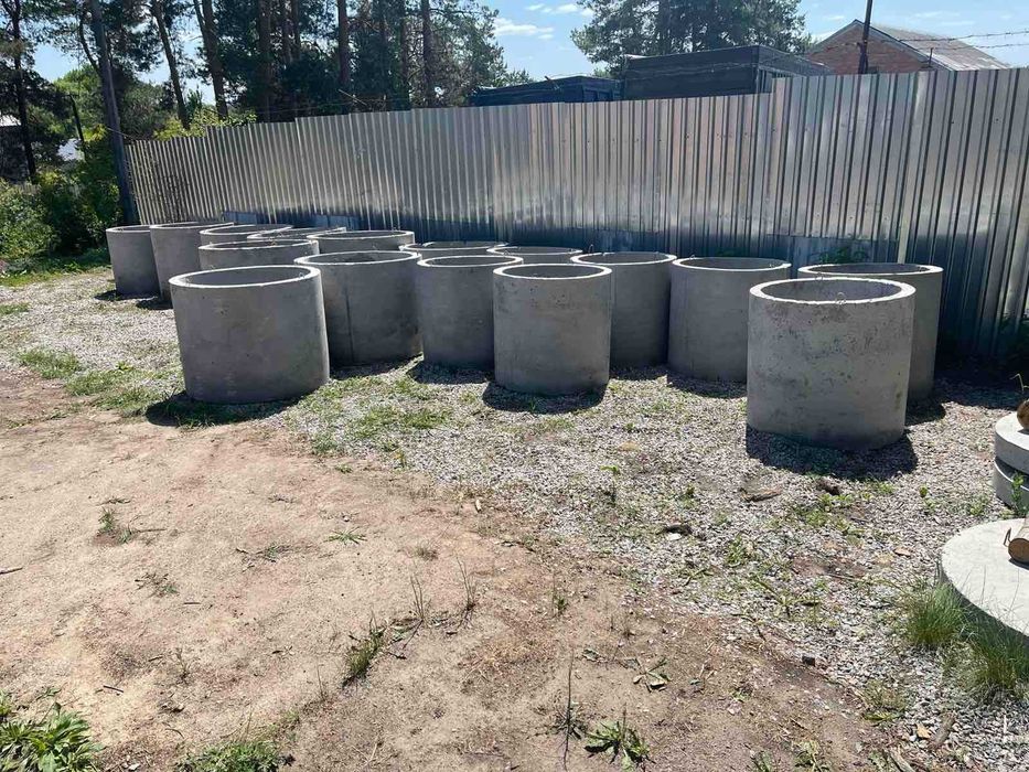 Бетонні кільця та кришки для каналізації. Септик під ключ. Криниці