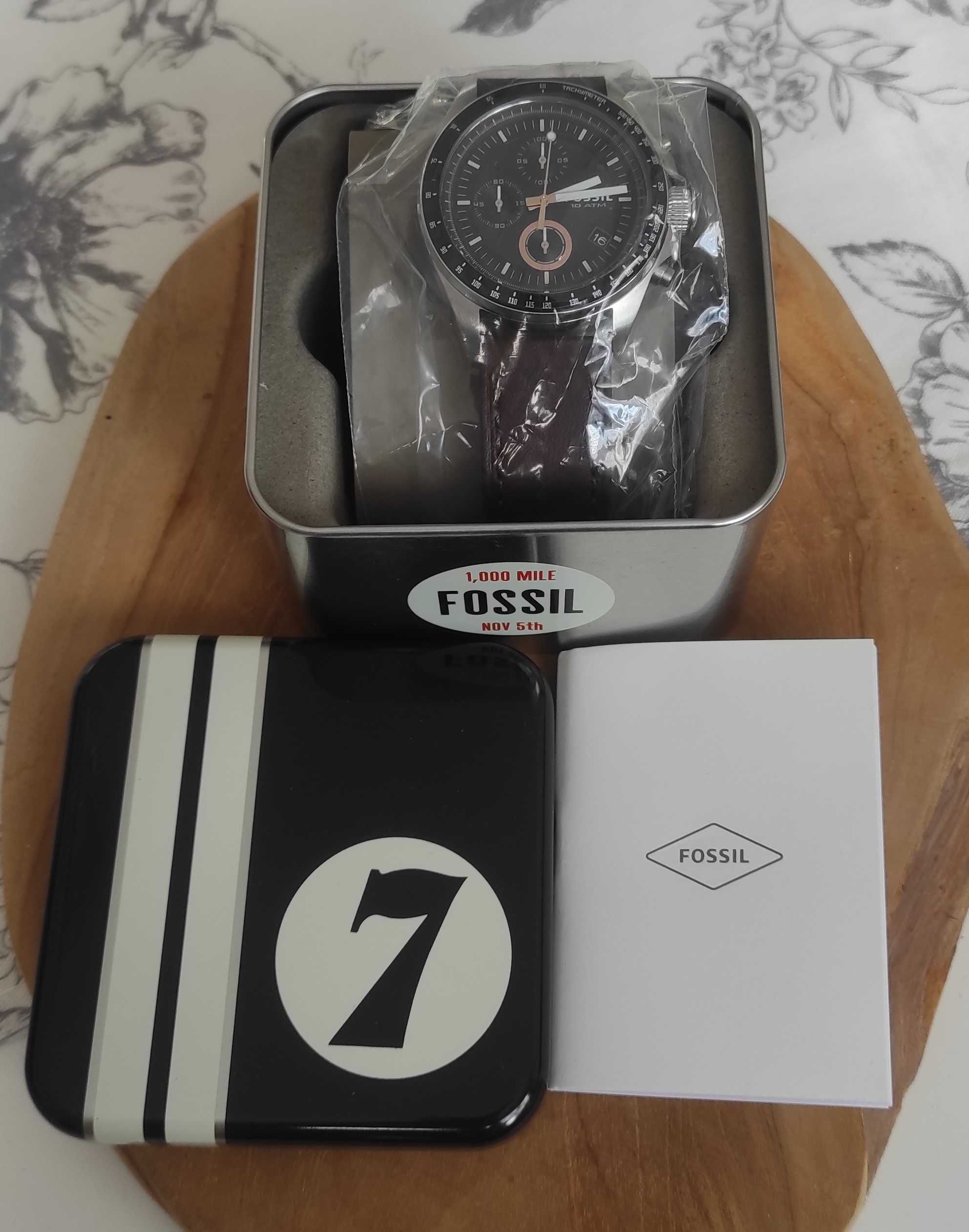 Nowy analogowy zegarek męski Fossil CH2885, 44 mm, brązowy