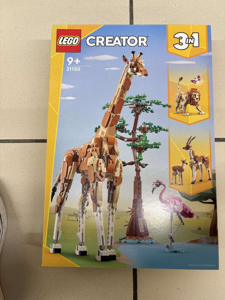 Lego creator 3-1 Girafa, Panda, Tigre, Astraunauta (Novo e Selado)