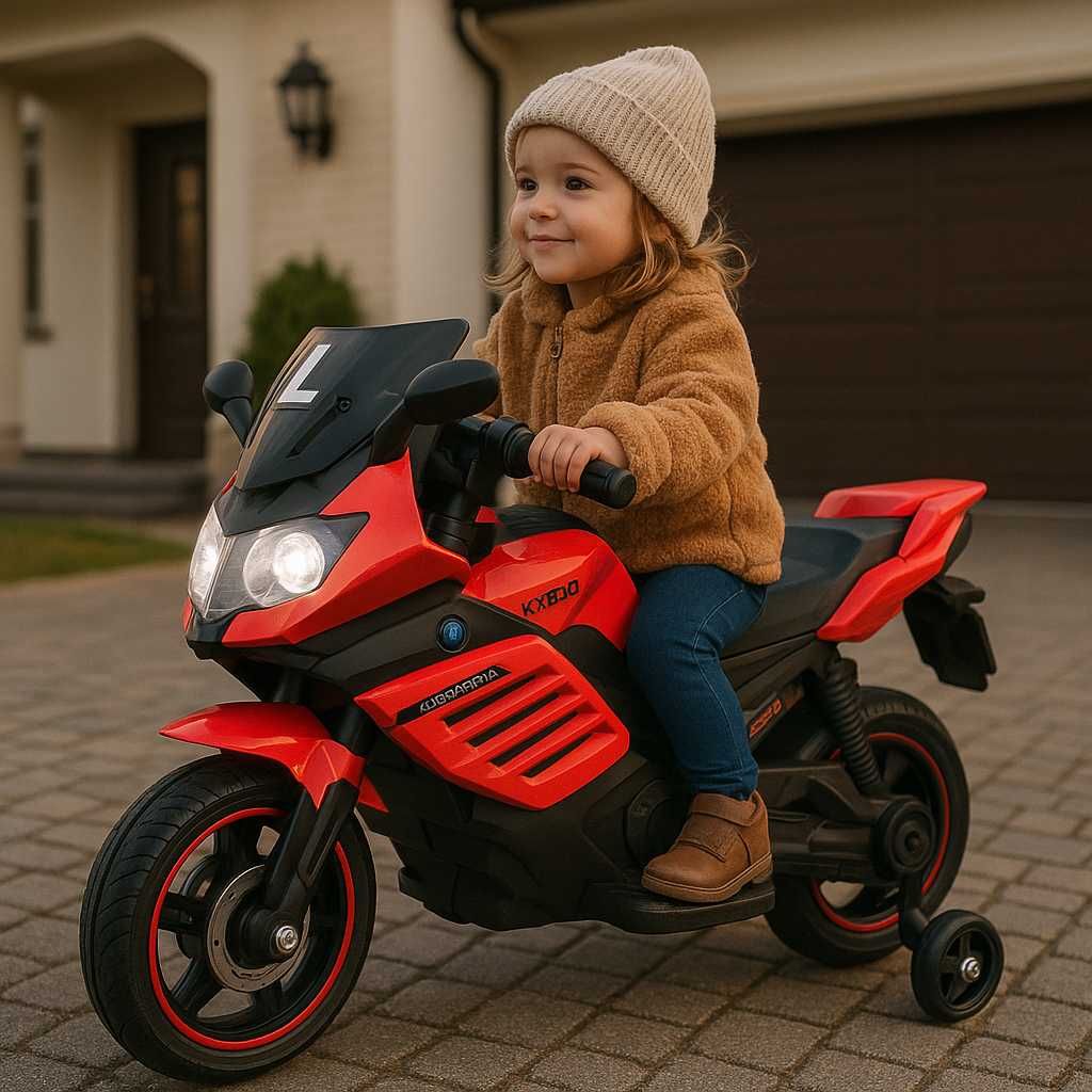 Motor ścigacz na akumulator światła LED dla dzieci zdanie sterowany