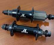 Komplet piast rowerowych firmy JOYTECH, czarne, 36 otworów /NOWE/.