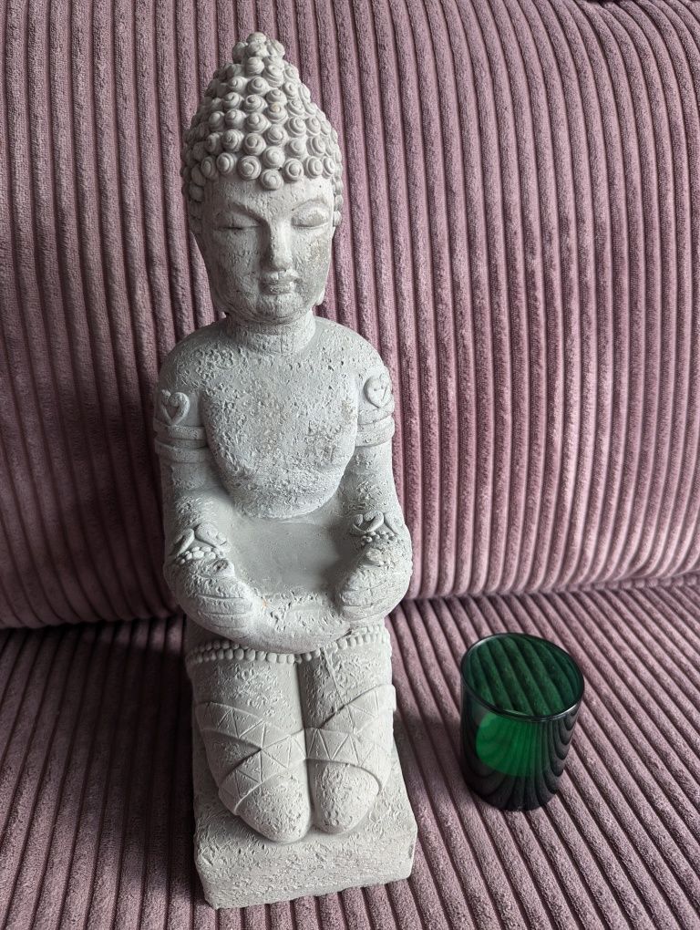 Budda figurka beton świeczka świecznik boho