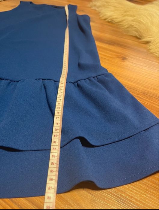 Chabrowa sukienka,falbany