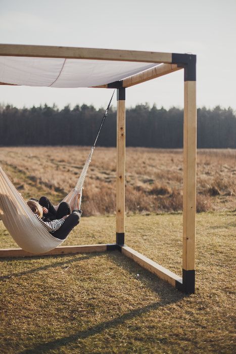 Pergola W KOSTCE. Hamak ogrodowy, plac zabaw, małpi gaj, huśtawka