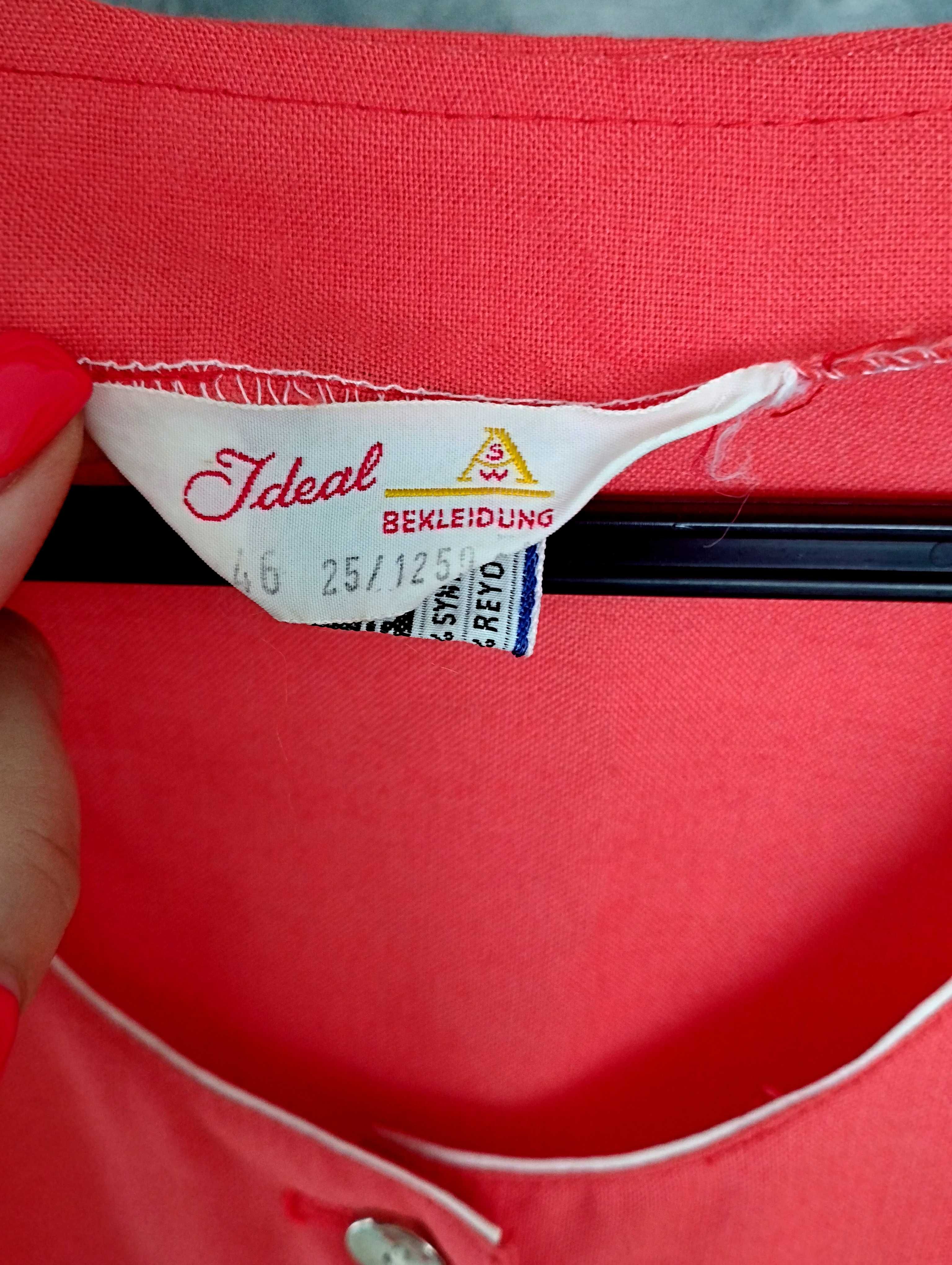 Sukienka midi damska, koralowa, letnia, XL/XXL