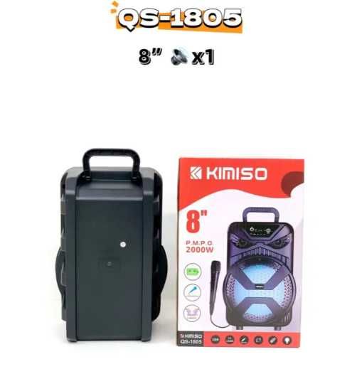 Портативный динамик  с проводным микрофоном Kimiso QS-1805 8-дюймовый