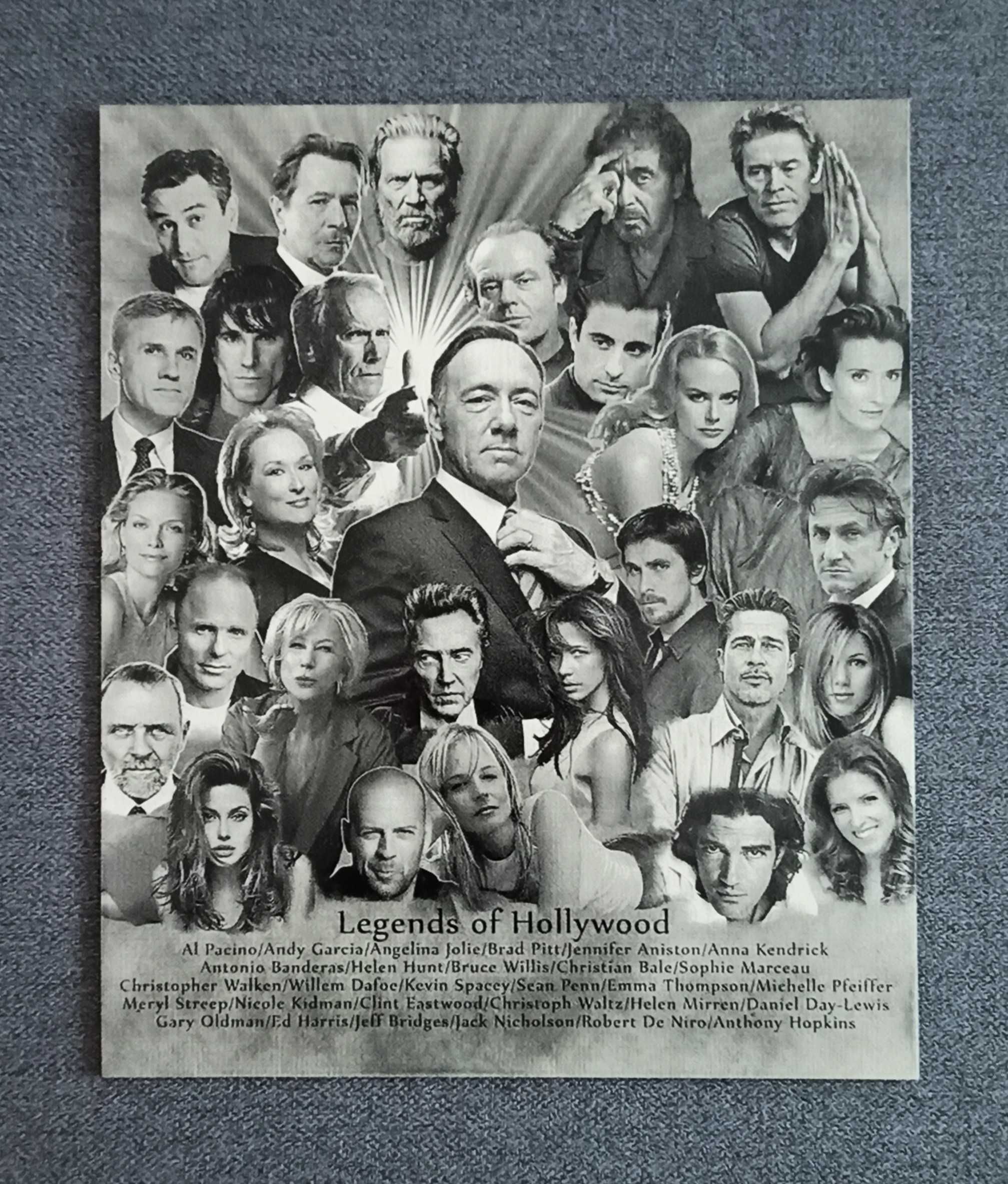Grawerowany plakat "Legends of Hollywood"