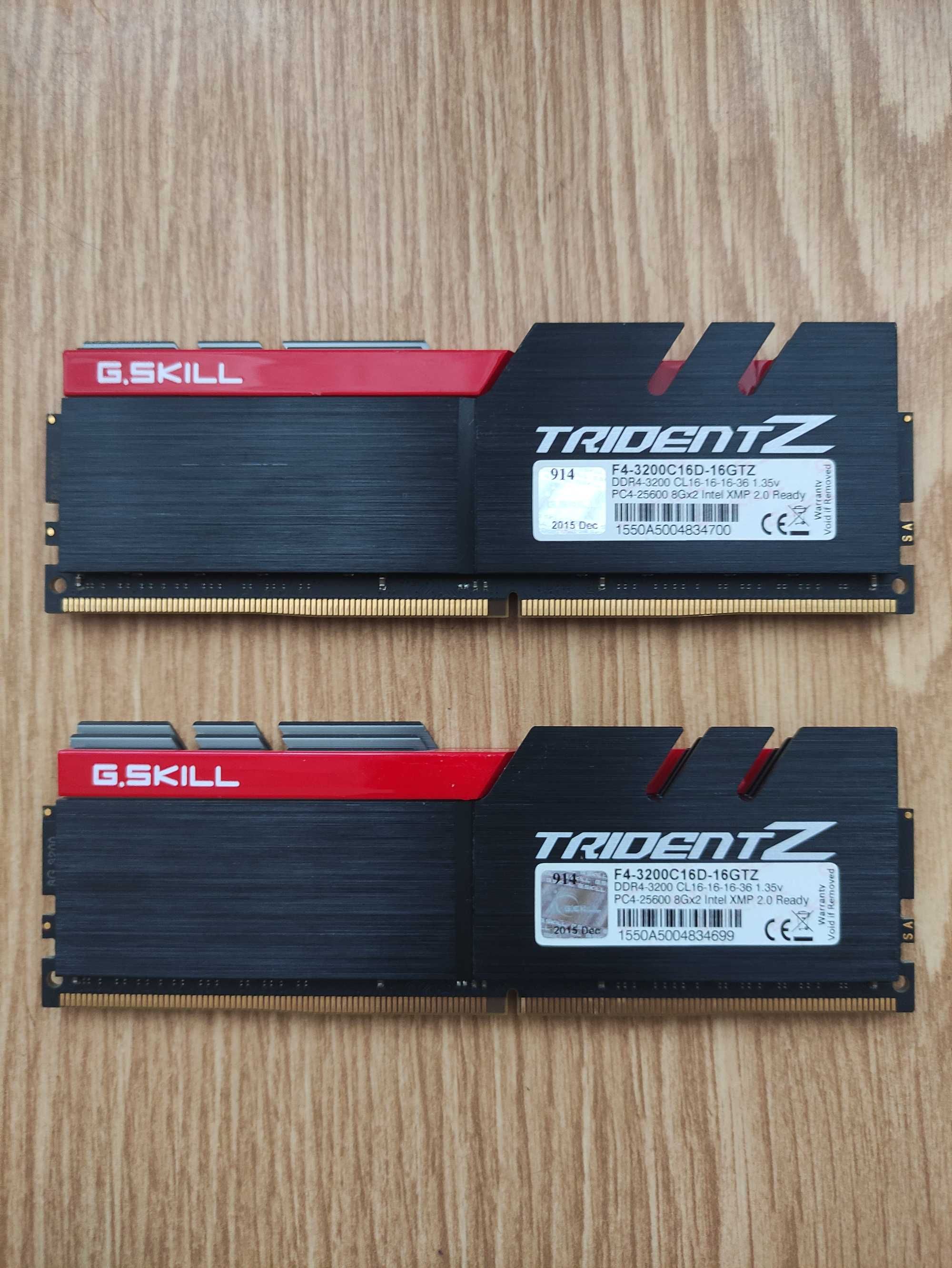 Оперативна пам'ять DDR4 G.Skill Trident Z 16GB (8x2) 3200M 16-16-16-36