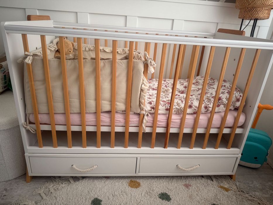 Zestaw niemowlęcy Luna boho (łóżko + komoda)