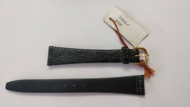 Bracelete 14mm em pele castanha, nova vintage