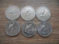 Бурунди 6 монет 5 франков 2014 UNC птицы