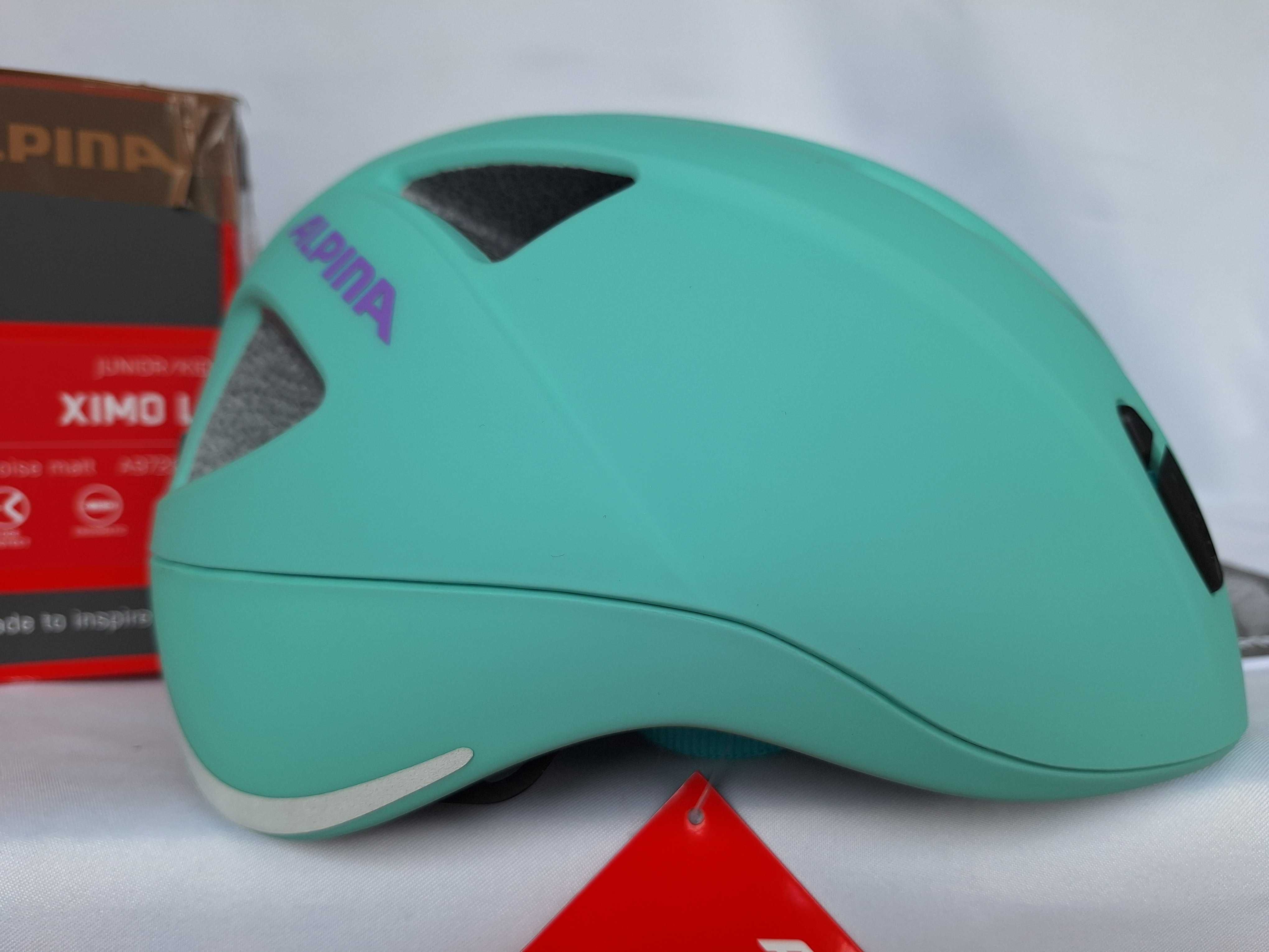 Kask rowerowy dziecięcy Alpina Ximo L.E Turquoise Matt 49-54cm