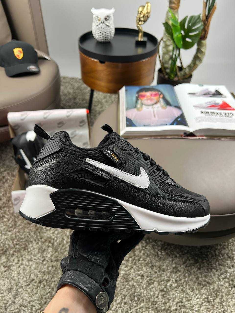 Чоловічі кросівки найк аір макс Nike Air Max 90  Black White [41-46]
