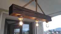 Lampa ozdobna  , stara belka drewniana loft ,ręczne wykonanie