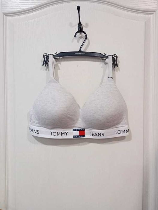 Biustonosz jasny szary Tommy Jeans rozmiar XL